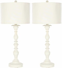 MAMIE WHITE CANDLESTICK LAMP