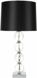 AMANDA BLACK GLASS GLOBE LAMP