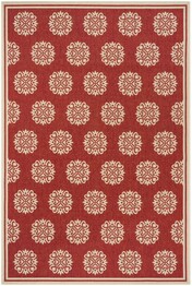Safavieh Linden LND181Q Red and Creme