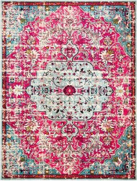 Safavieh Madison MAD447R Fuchsia and Teal