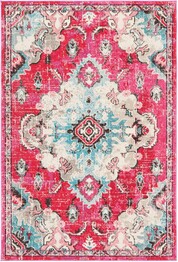 Safavieh Madison MAD484R Fuchsia and Light Blue