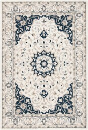 Safavieh MicroLoop MLP508A Ivory and Navy