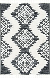 Safavieh Moroccan Tassel Shag MTS652H Dark Grey and Ivory