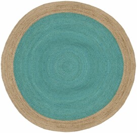 Safavieh Natural Fiber NF801E Teal and Natural