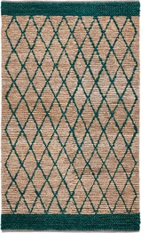 Safavieh Natural Fiber NF951X Natural and Dark Green