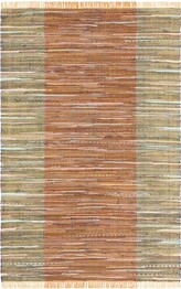 Safavieh Rag Rug RAR122P Rust and Gold