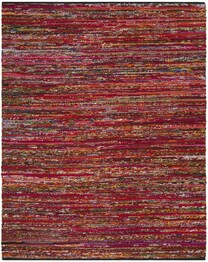 Safavieh Rag Rug RAR250H Fuchsia and Black