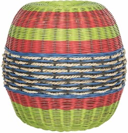 NIKOS WICKER BARREL STOOL