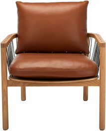 CARAMEL MIDCENTURY LEATHE CHAI