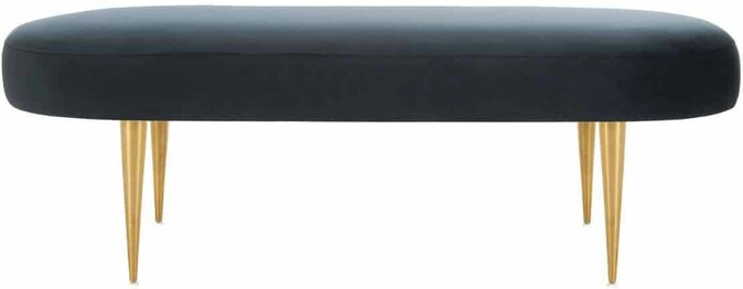 CORINNE VELVET OVAL BENCH