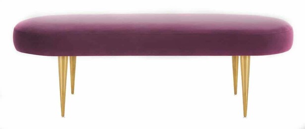 CORINNE VELVET OVAL BENCH