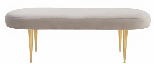 CORINNE VELVET OVAL BENCH