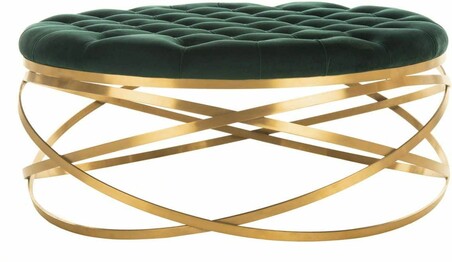 RUMI TUFTED VELVET OTTOMAN