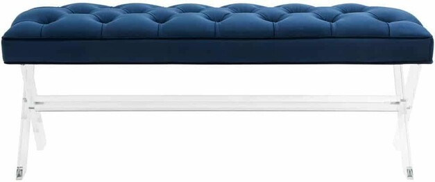 TOURMALINE TUFTED ACRYLIC BENCH