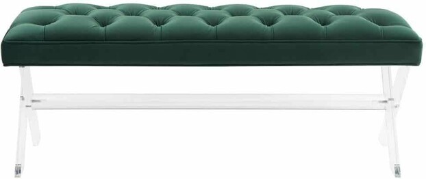 TOURMALINE TUFTED ACRYLIC BENCH