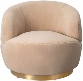 FLYNN FAUX LAMB WOOL SWIVEL CH