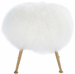 ANNA SHEEPSKIN OTTOMAN