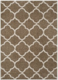 Safavieh New York Shag SG168A Dark Beige and Ivory