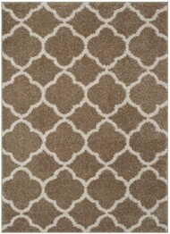 Safavieh New York Shag SG168A Dark Beige and Ivory