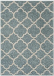 Safavieh New York Shag SG168D Blue and Ivory