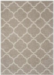 Safavieh New York Shag SG168F Light Grey and Ivory