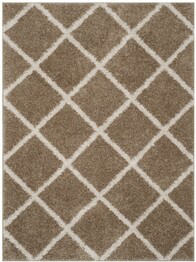 Safavieh New York Shag SG169A Dark Beige and Ivory