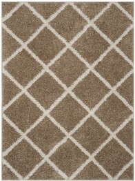 Safavieh New York Shag SG169A Dark Beige and Ivory