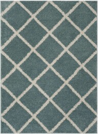 Safavieh New York Shag SG169E Aqua and Ivory