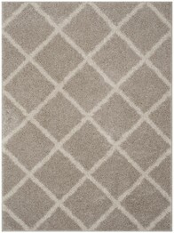 Safavieh New York Shag SG169F Light Grey and Ivory