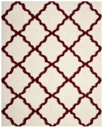 Safavieh Dallas Shag SGD257R Ivory and Red