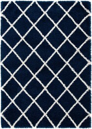 Safavieh Hudson Shag SGH222N Navy and Ivory