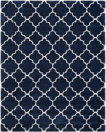 Safavieh Hudson Shag SGH282C Navy and Ivory