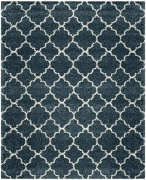 Safavieh Hudson Shag SGH282L Slate Blue and Ivory