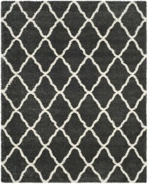 Safavieh Hudson Shag SGH283G Dark Grey and Ivory