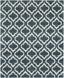 Safavieh Hudson Shag SGH284L Slate Blue and Ivory