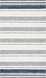 Safavieh Striped Kilim STK502A Ivory and Navy