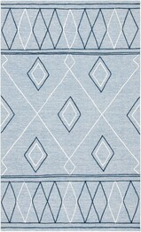 Safavieh Striped Kilim STK510M Light Blue and Ivory