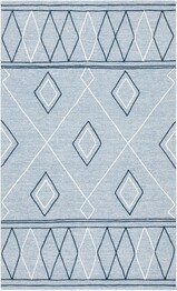 Safavieh Striped Kilim STK510M Light Blue and Ivory