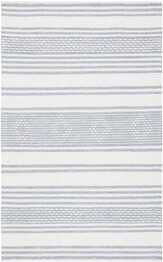 Safavieh Striped Kilim STK511G Silver and Ivory