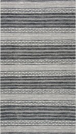 Safavieh Striped Kilim STK516Z Black and Ivory