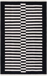 Safavieh Striped Kilim STK805Z Black and Ivory