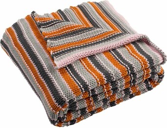 CANDY STRIPE KNIT THROW