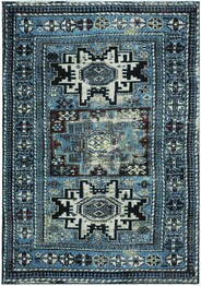 Safavieh Vintage Hamadan VTH213M Light Blue and Black