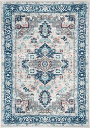 Safavieh Brentwood BNT811G Light Grey and Blue