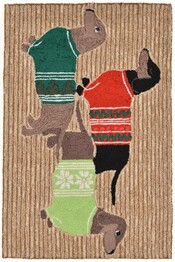Trans Ocean Frontporch Holiday Hounds Neutral 1566/12