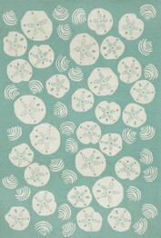 Trans Ocean Frontporch Shell Toss Aqua 1408/04