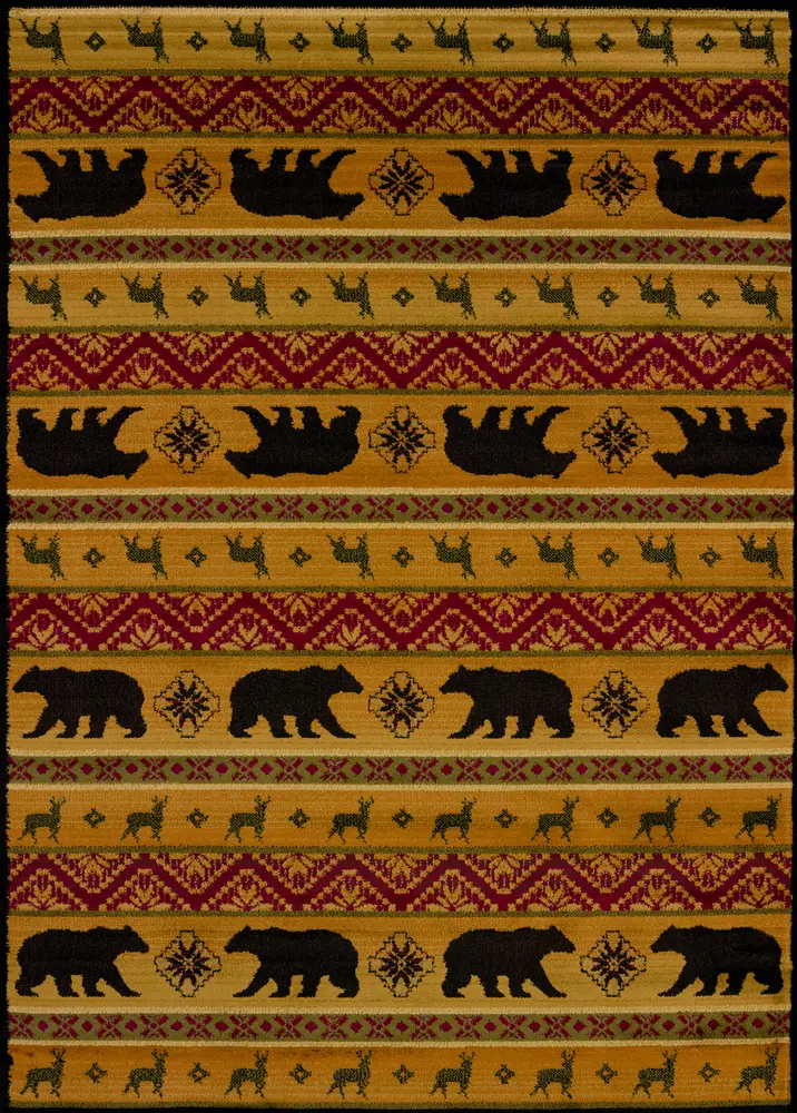 Affinity Nordic Bear Multi Runner Rug  1'10