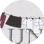 Ivory / Burgundy Red