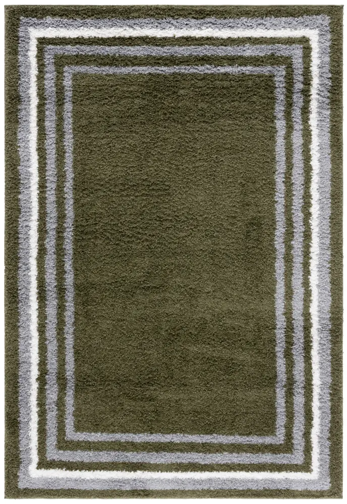 Safavieh Border & Stripe Shag 200 5'-3