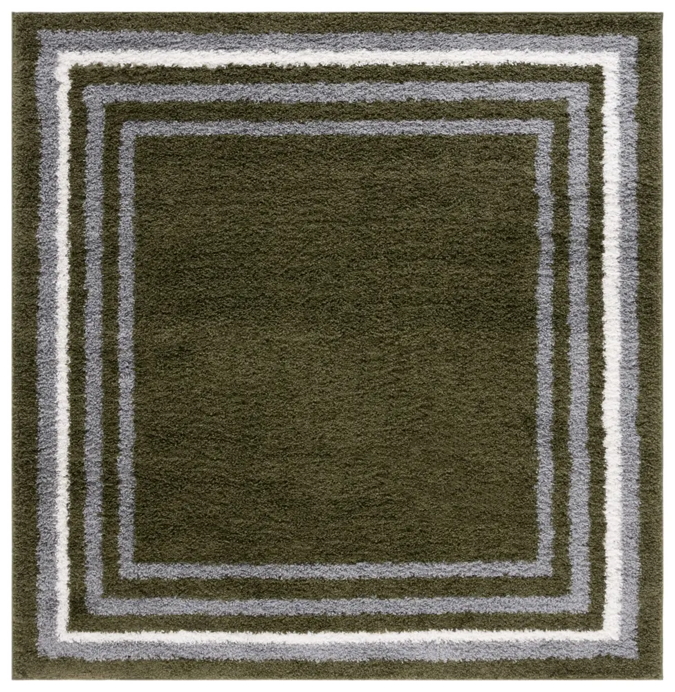Safavieh Border & Stripe Shag 200 6'-7